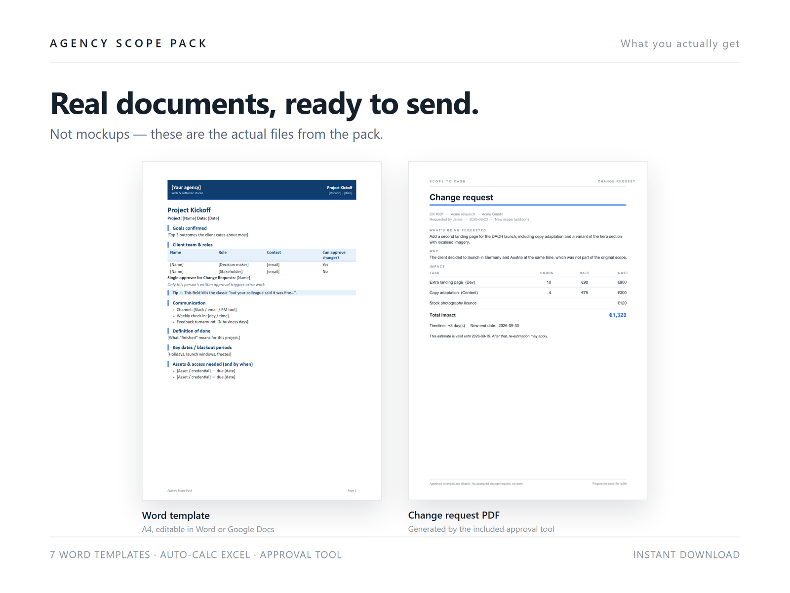 Preview of the included documents